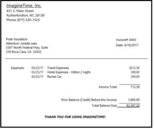Time and Billing Expense Report