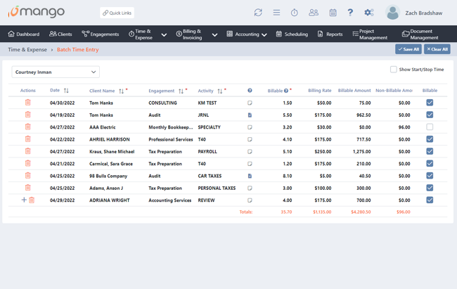 Time Tracking Software | Mango Practice Management Software